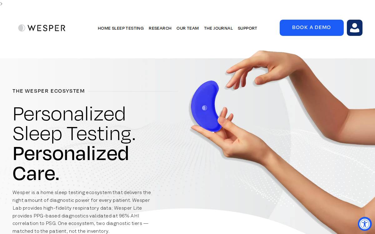 Wesper website preview