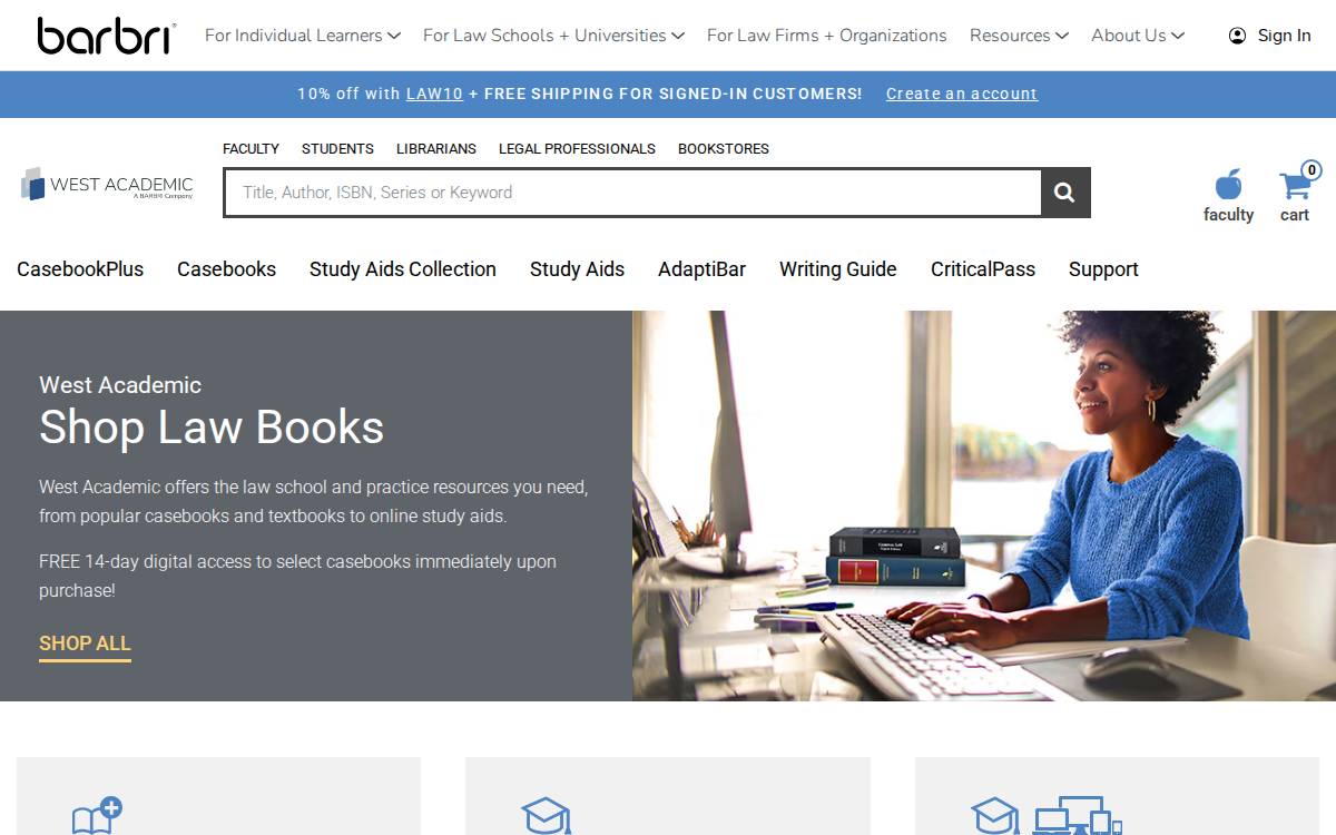 West Academic website preview