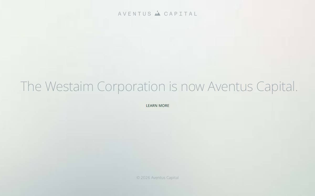 Westaim website preview