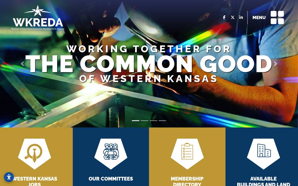 Western Kansas Rural Economic Development Alliance website preview