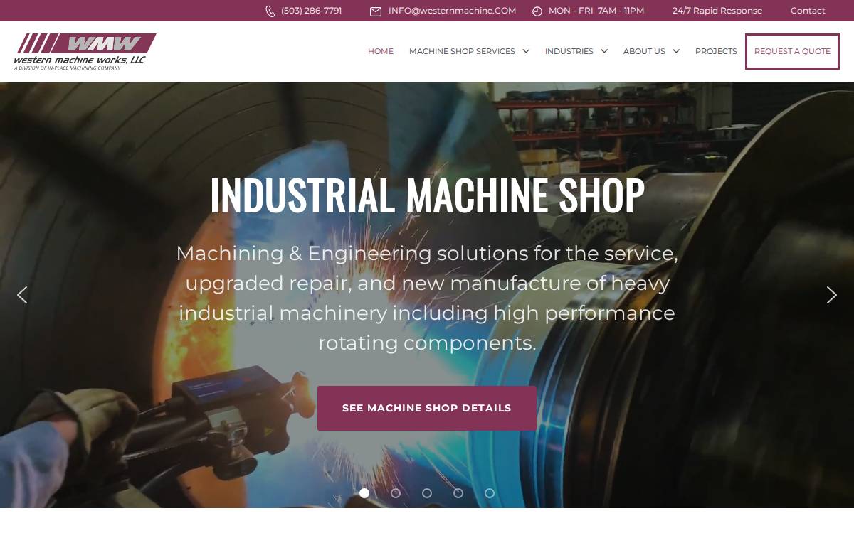 Westernmachine website preview