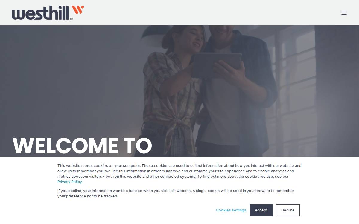 Westhill website preview