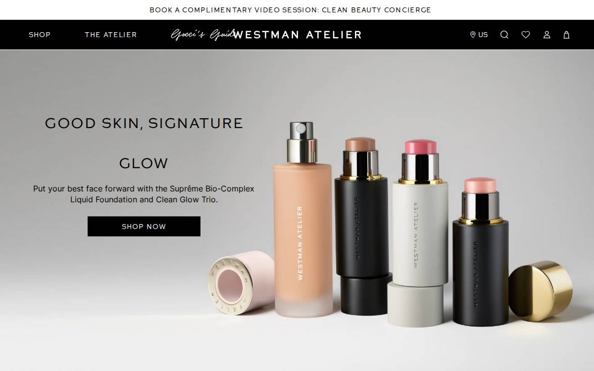 Westman Atelier website preview