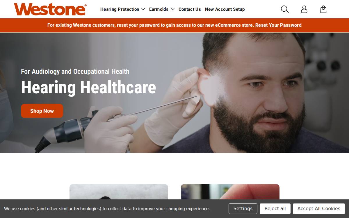 Westone website preview