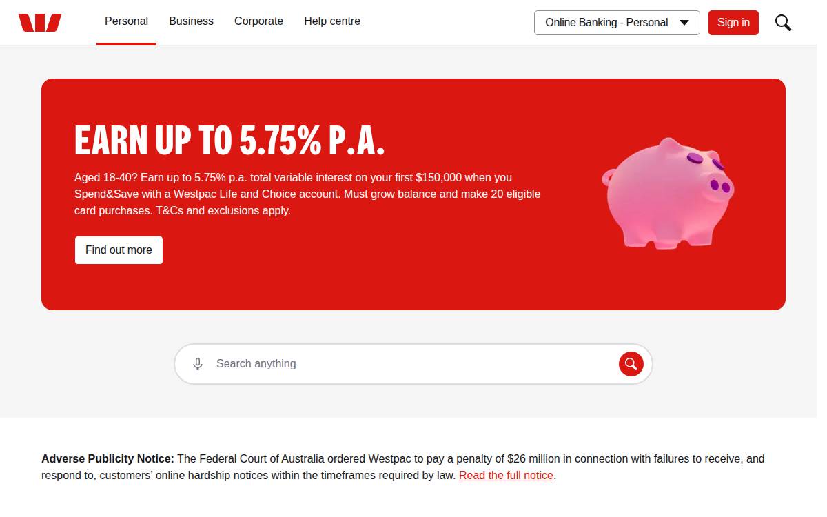 Westpac Female Founders Financial Inclusion website preview