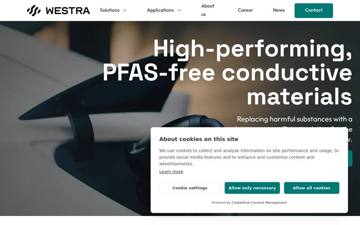 Westra Materials website preview
