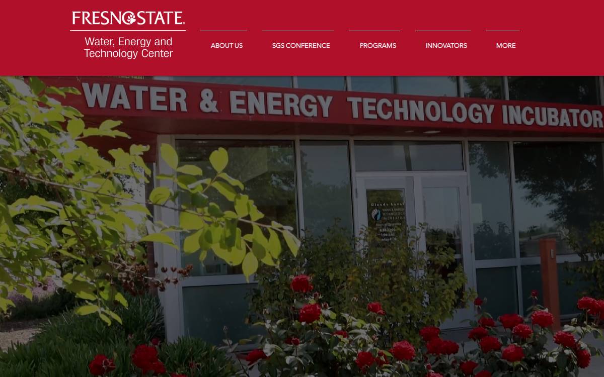 WET Center website preview