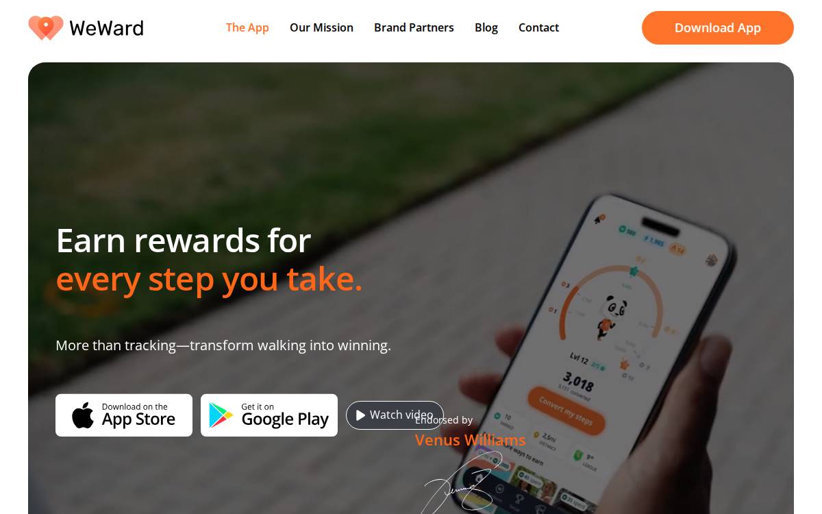 WeWard website preview