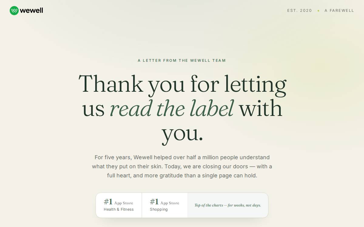 Wewell website preview