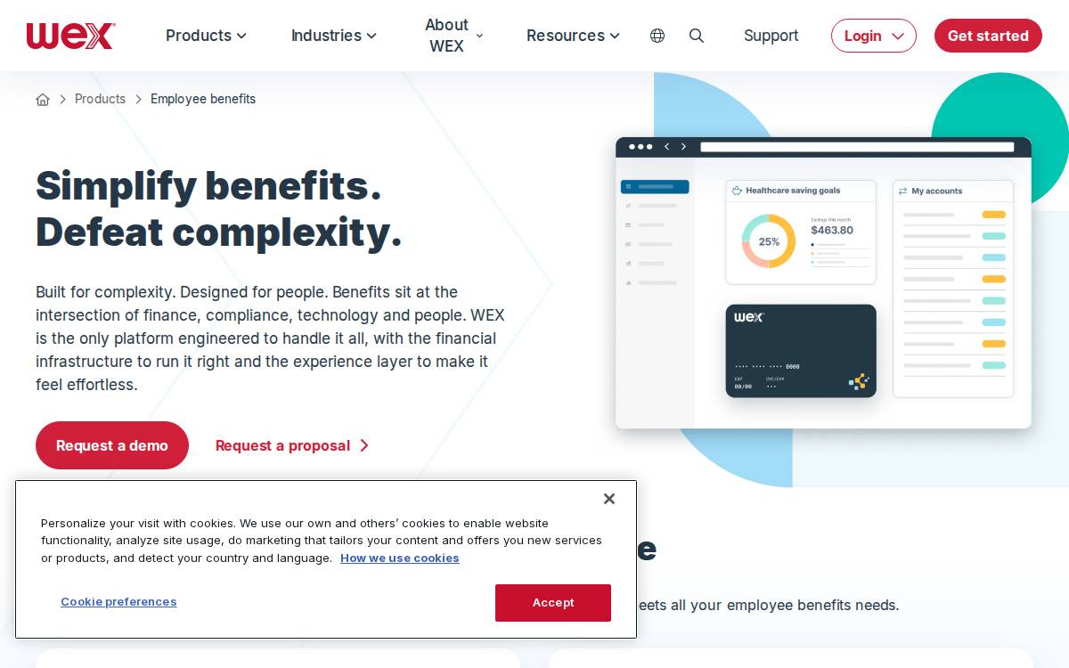 WEX Health website preview