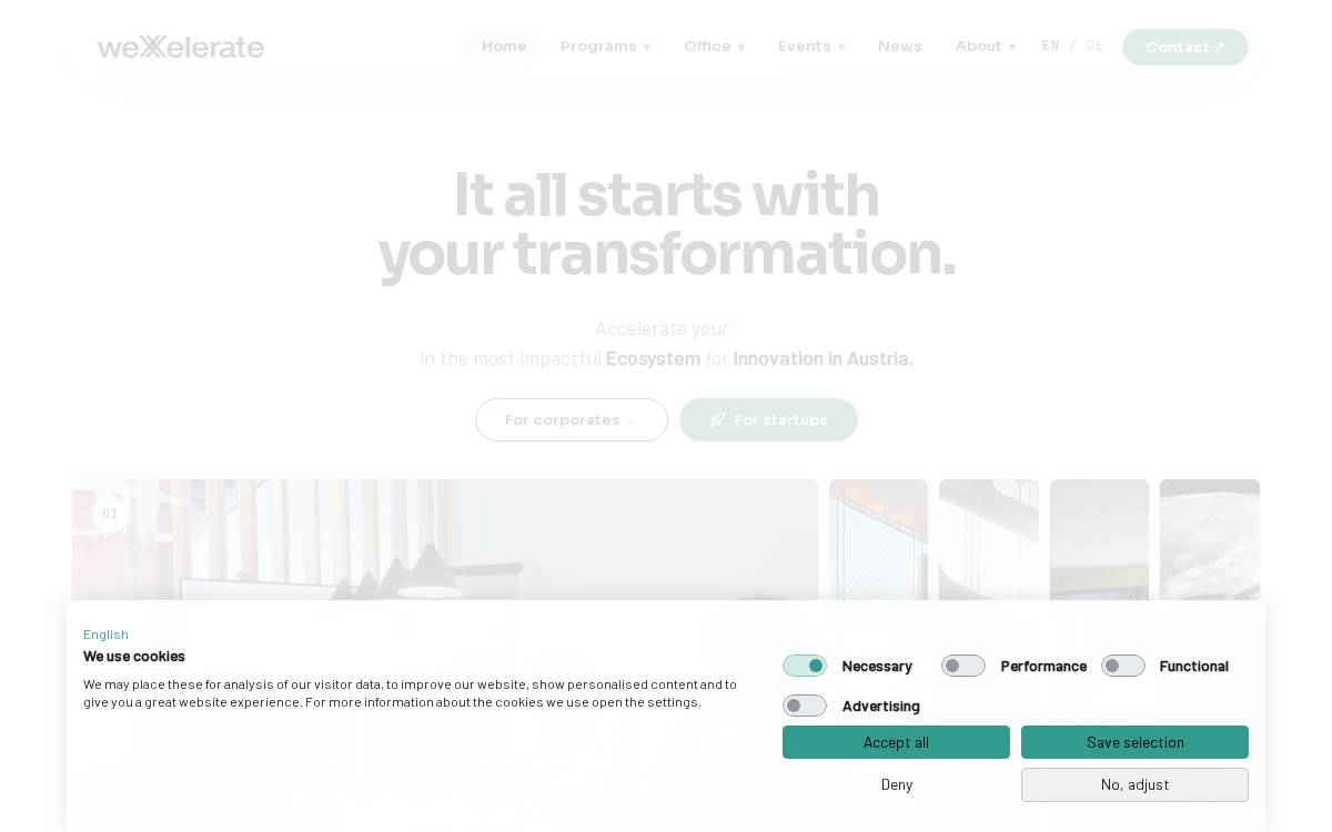 weXelerate website preview