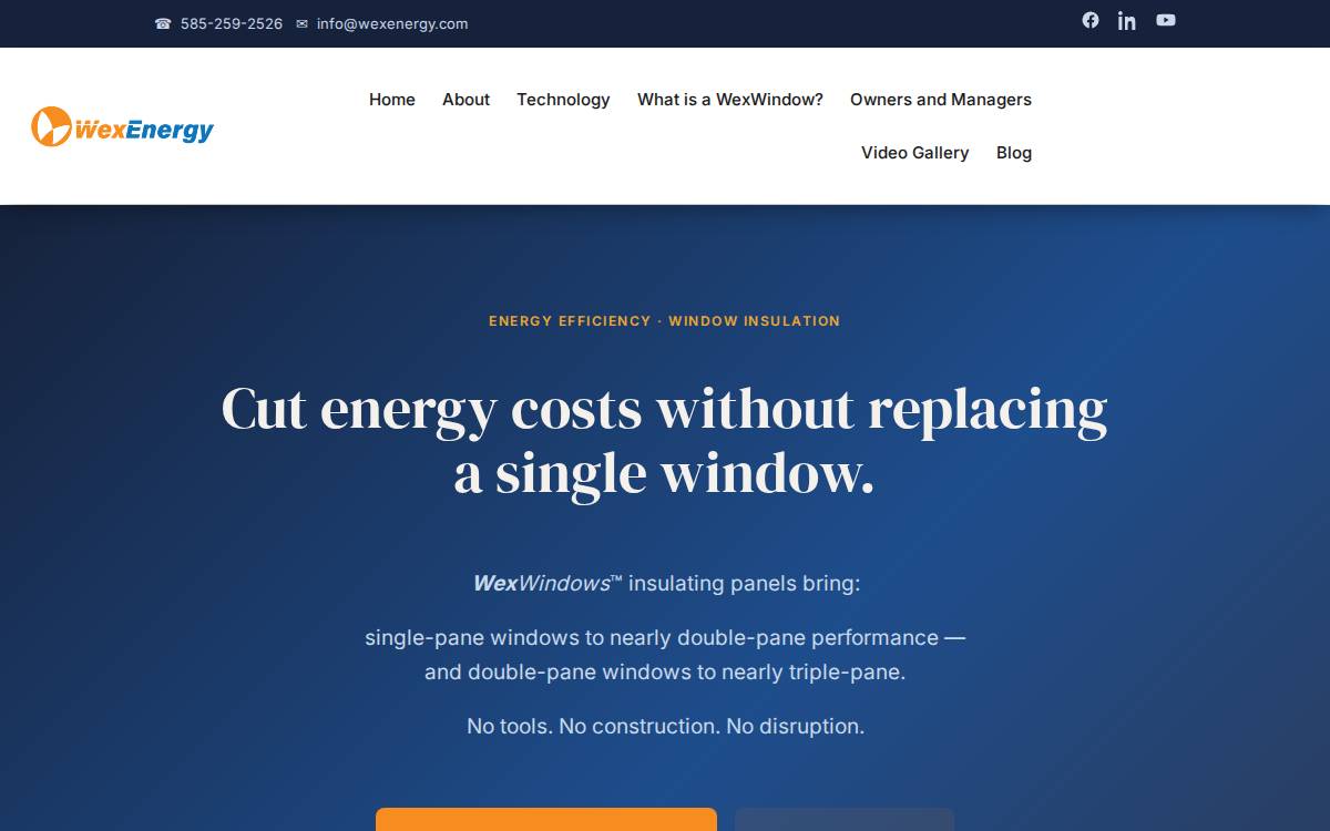 WexEnergy website preview