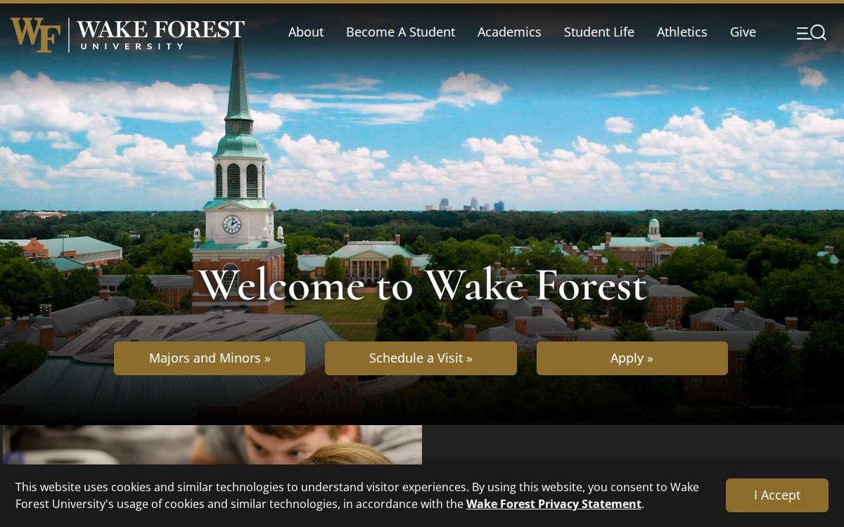 Wfu website preview