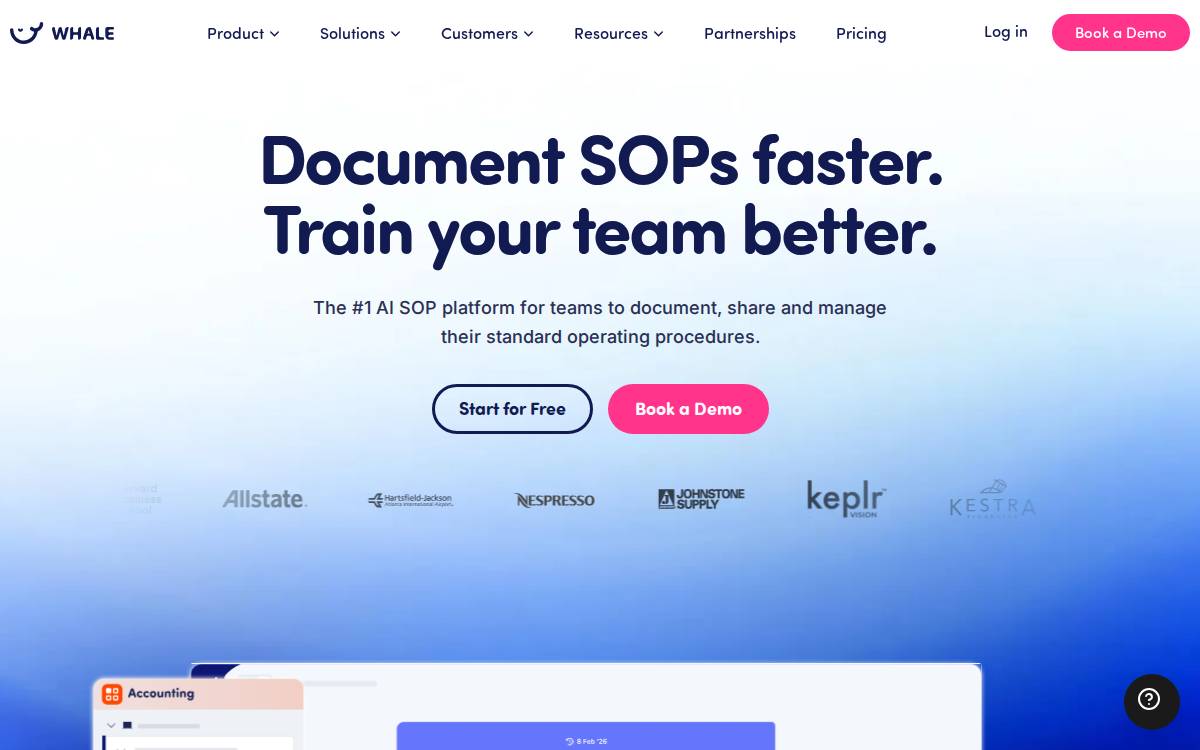 Whale website preview