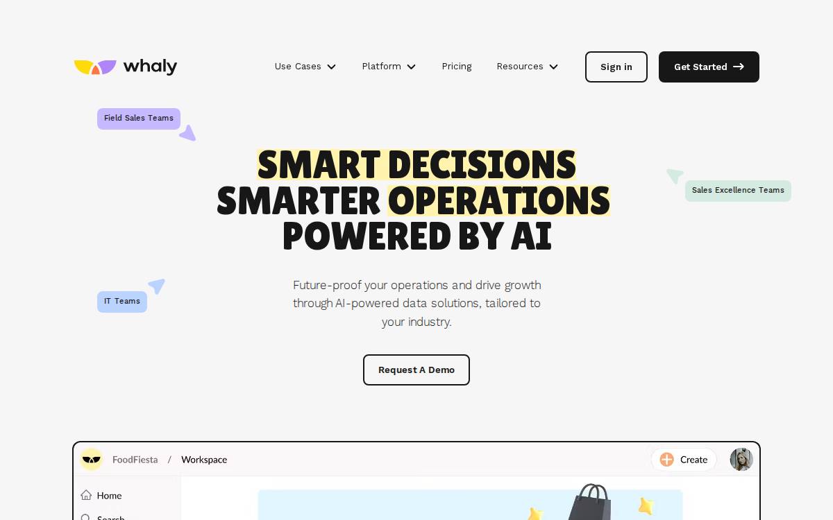 Whaly website preview