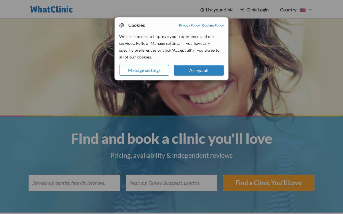 Whatclinic website preview