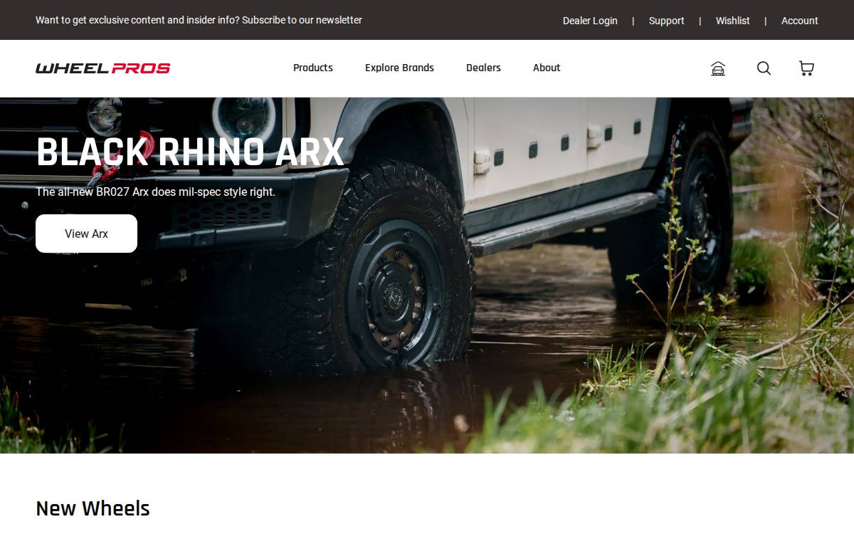 Wheel Pros website preview