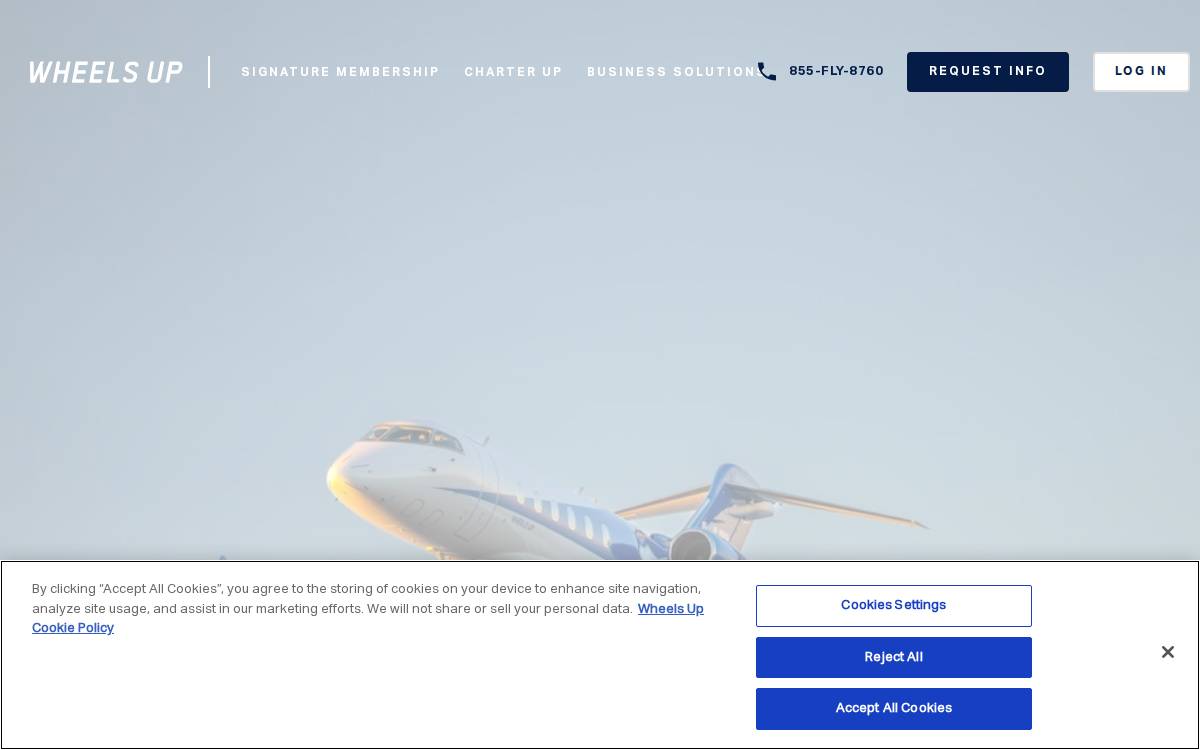 Wheels Up website preview
