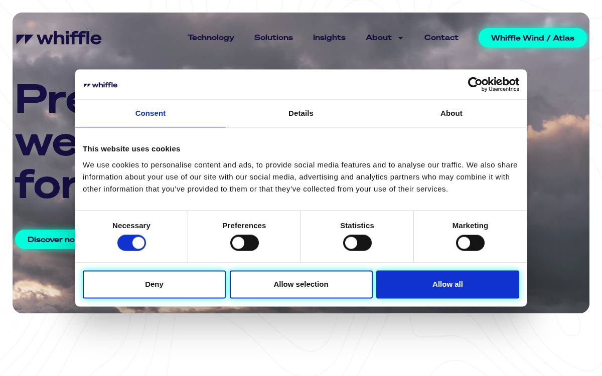Whiffle website preview
