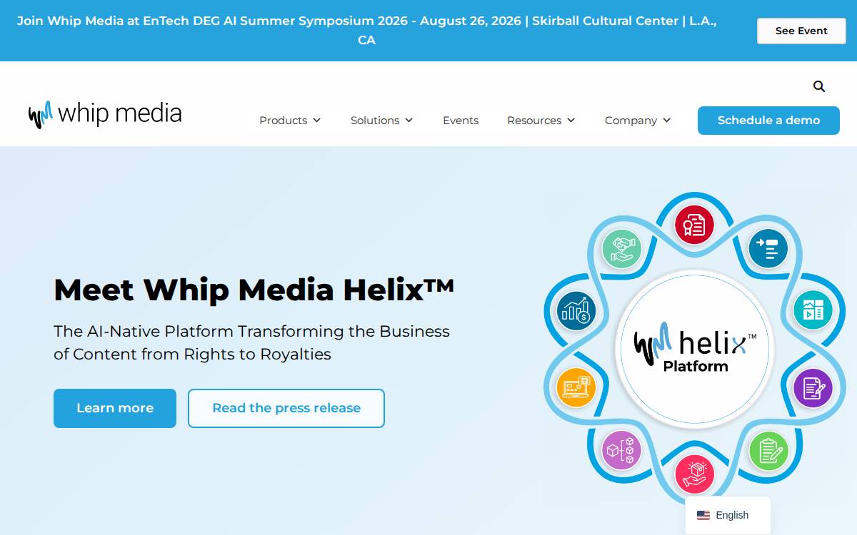 Whip Media Group website preview