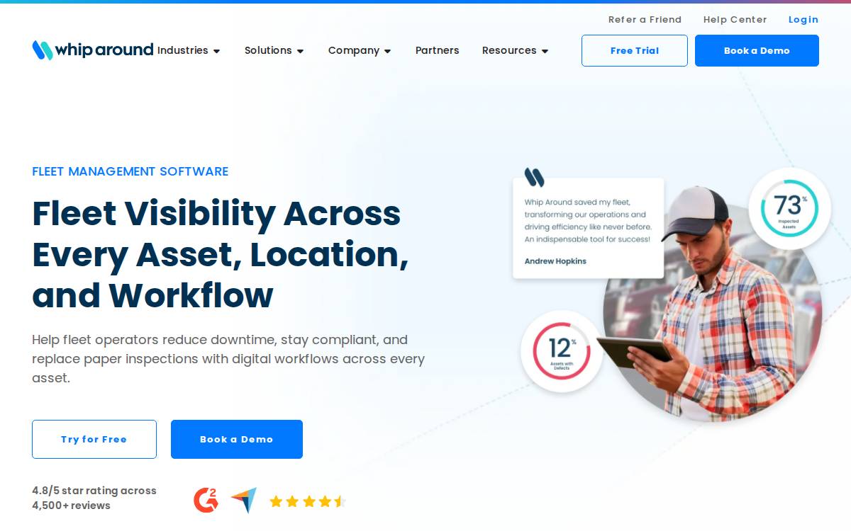 Whip Around website preview