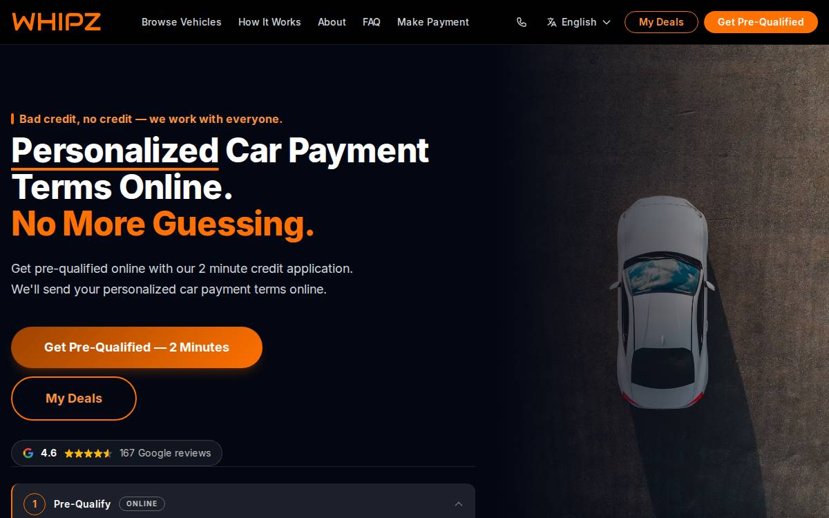 Whipz website preview