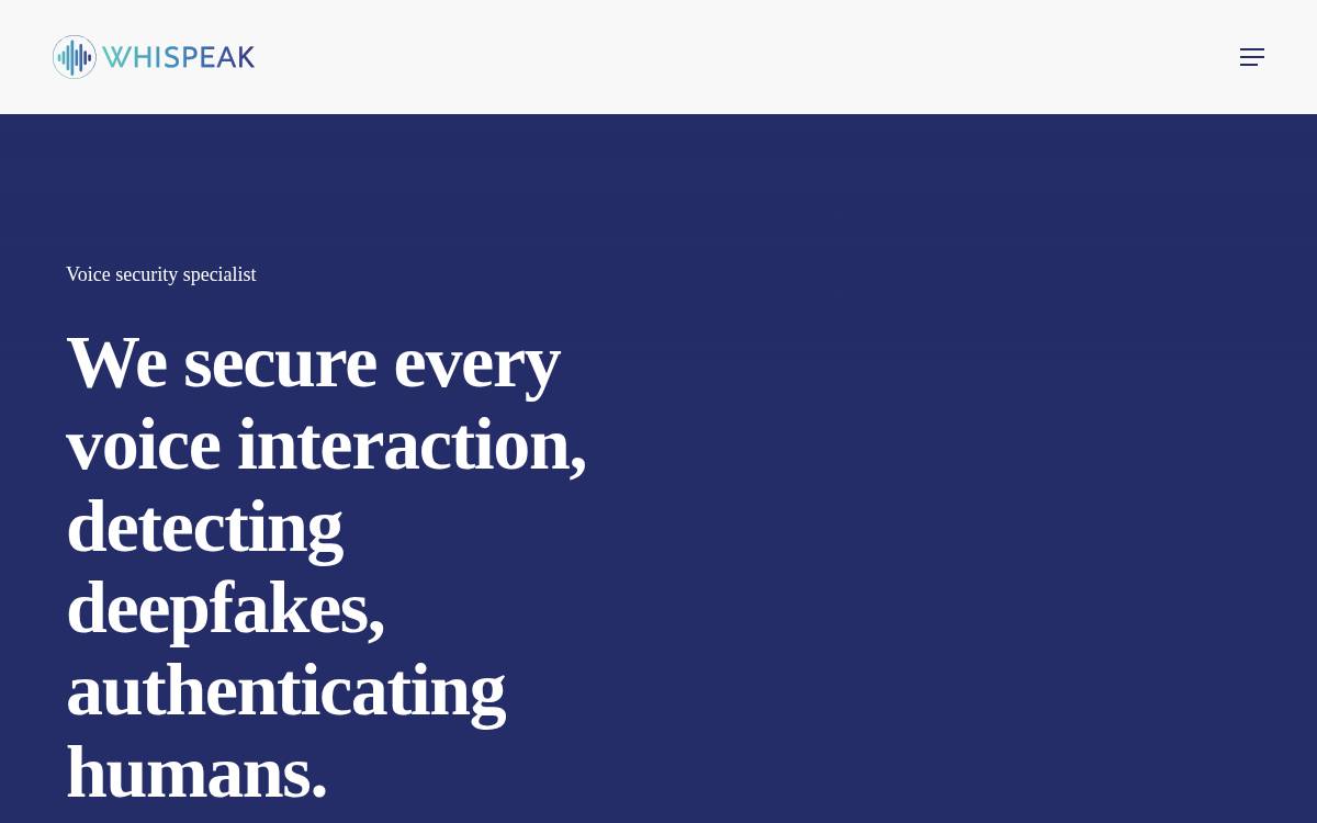 Whispeak website preview