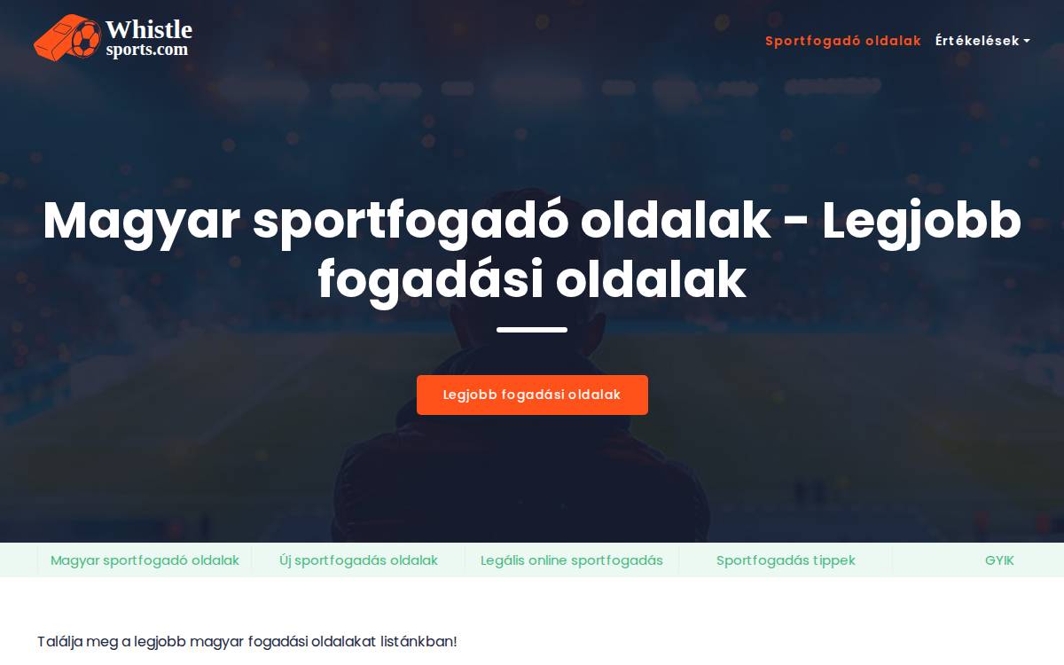 Whistlesports website preview