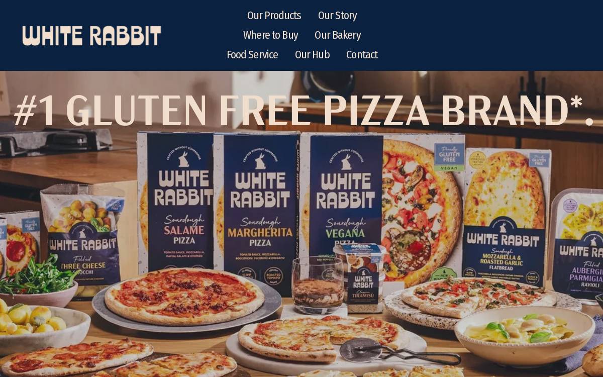 White Rabbit Pizza Co website preview
