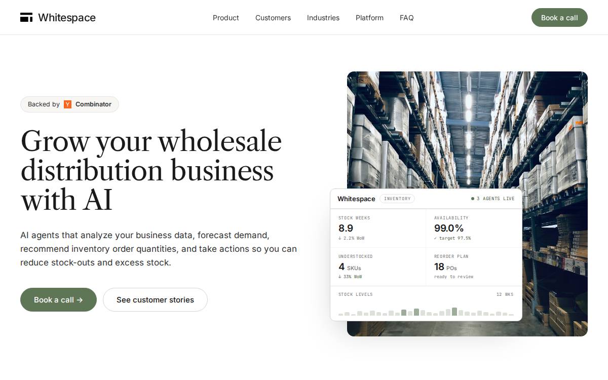 Whitespace website preview
