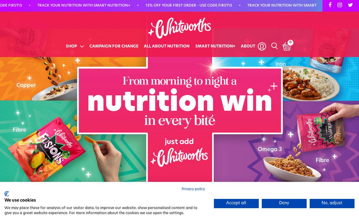 Whitworths website preview