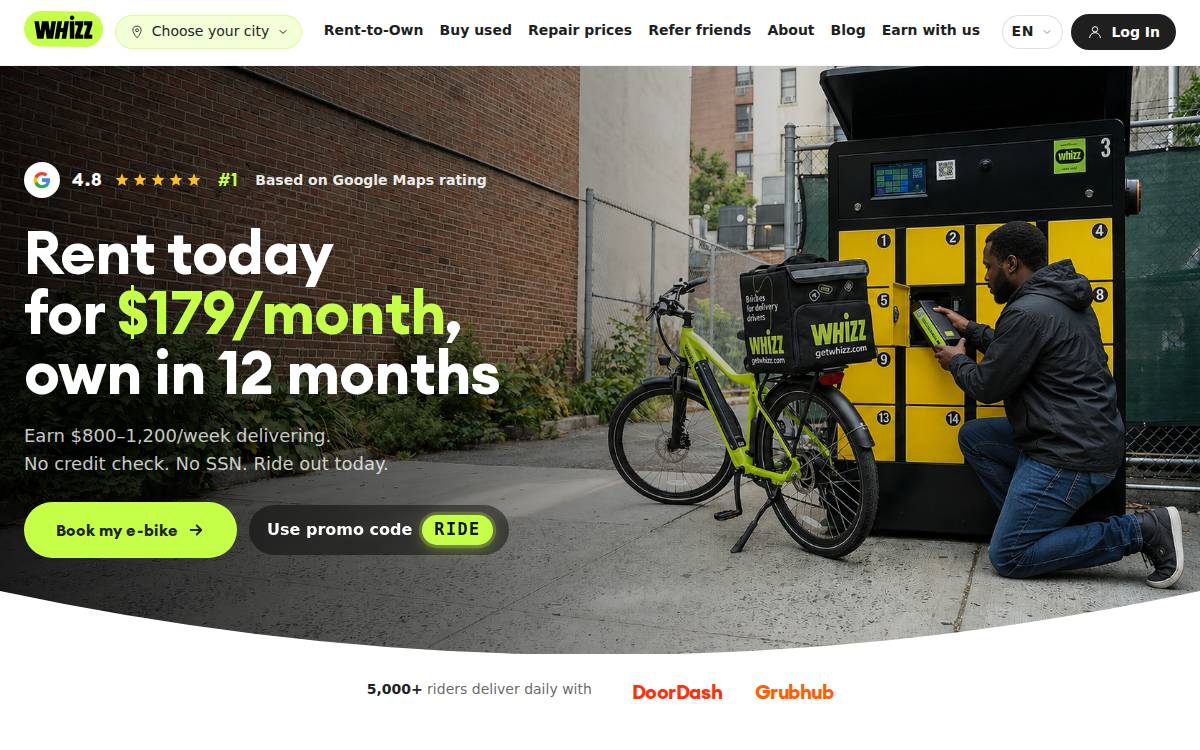 Whizz website preview