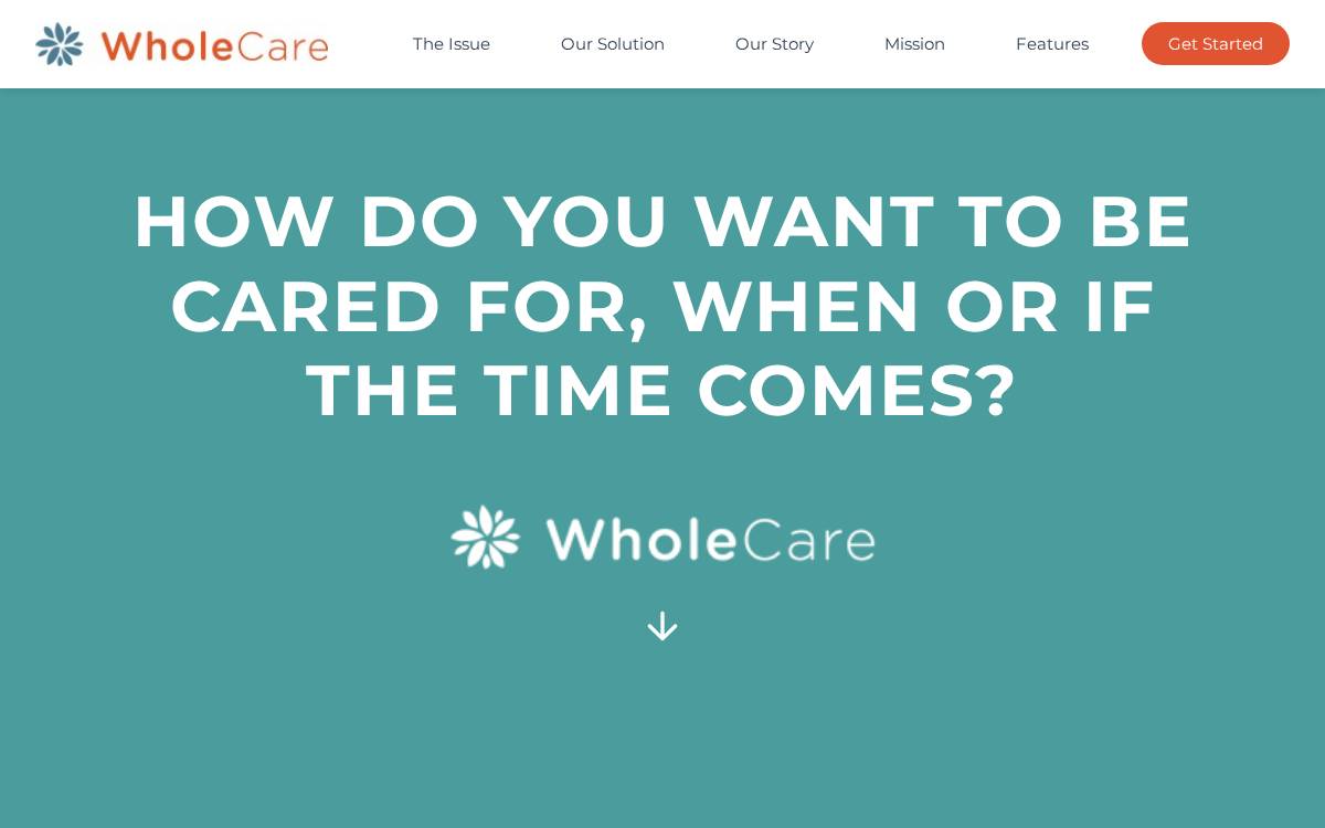 WholeCare website preview