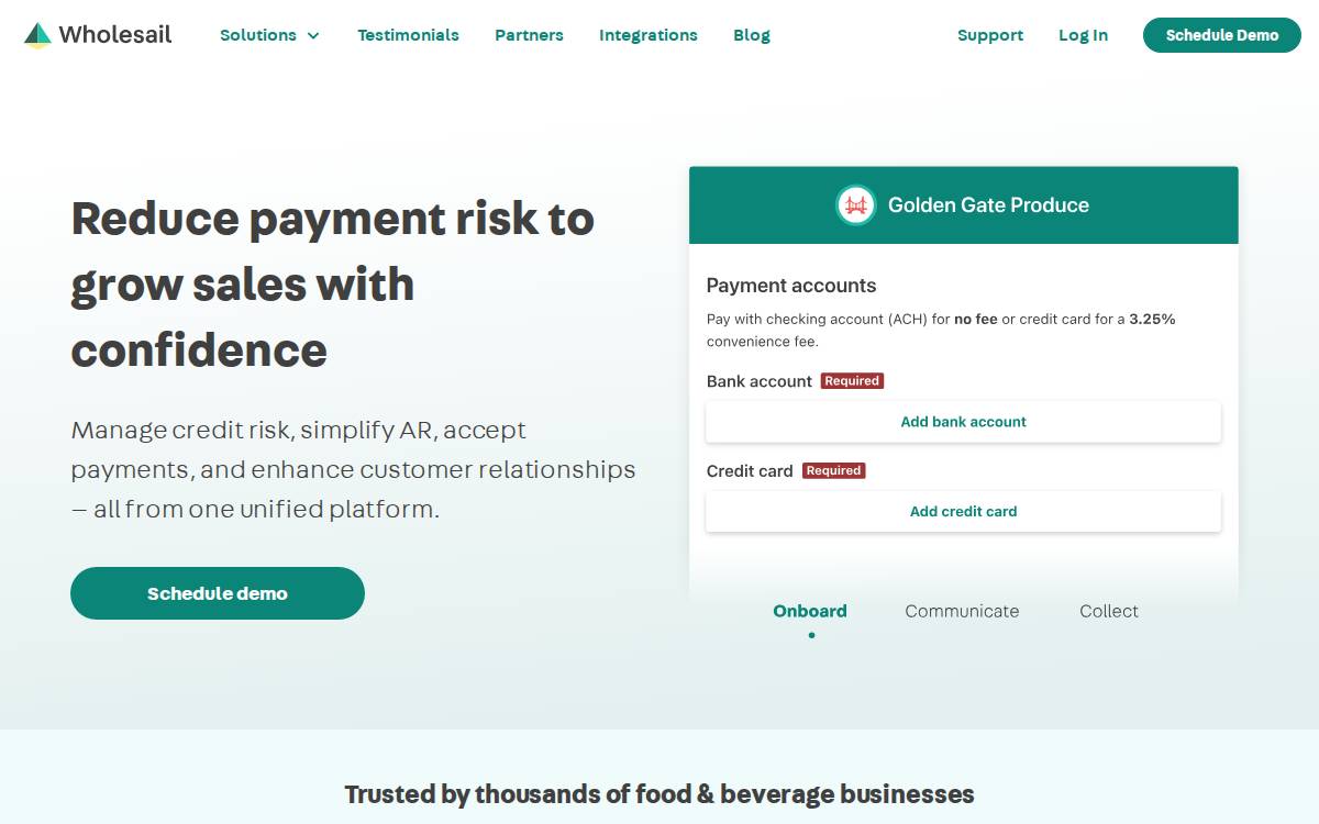 Wholesail website preview