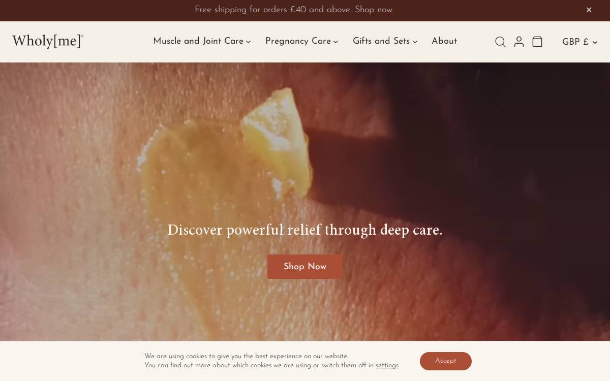 Wholyme website preview