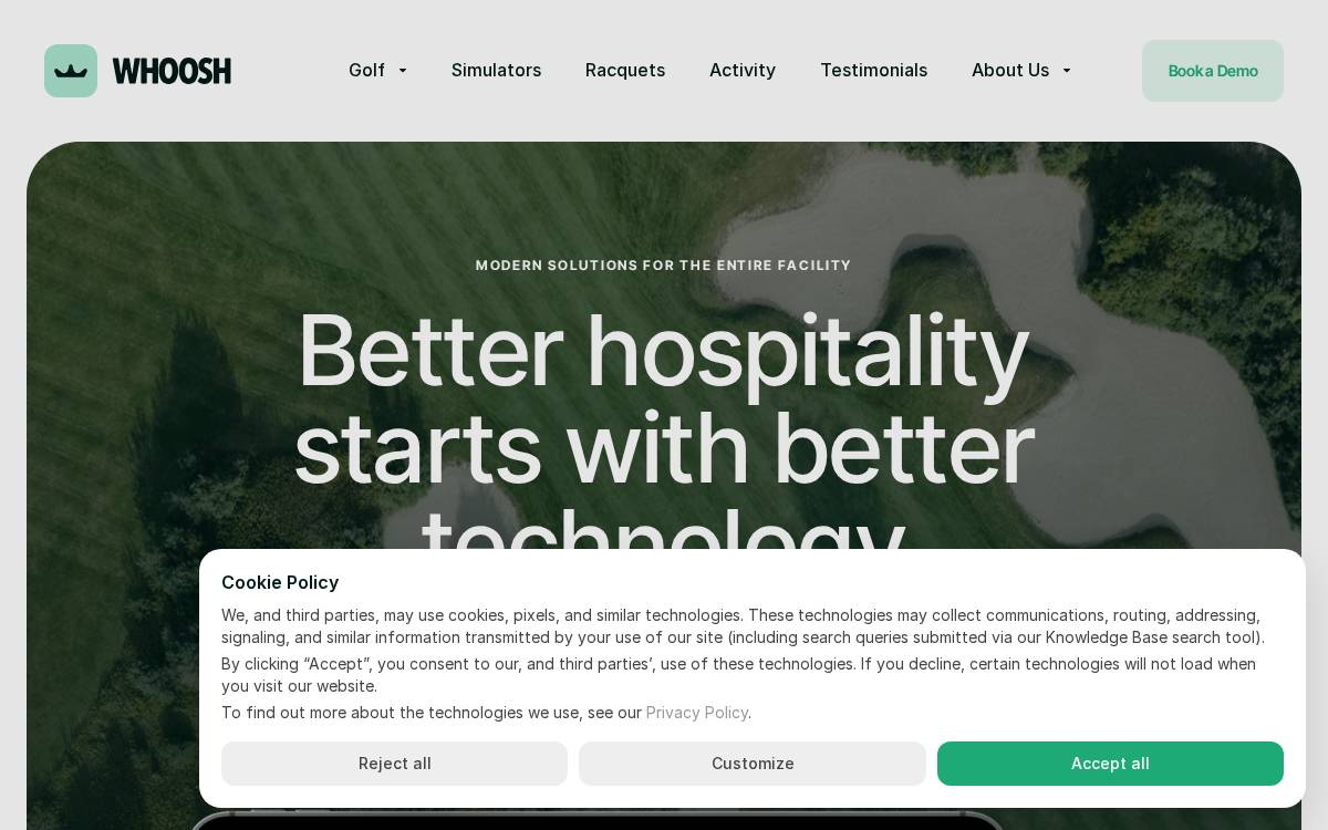 Whoosh website preview