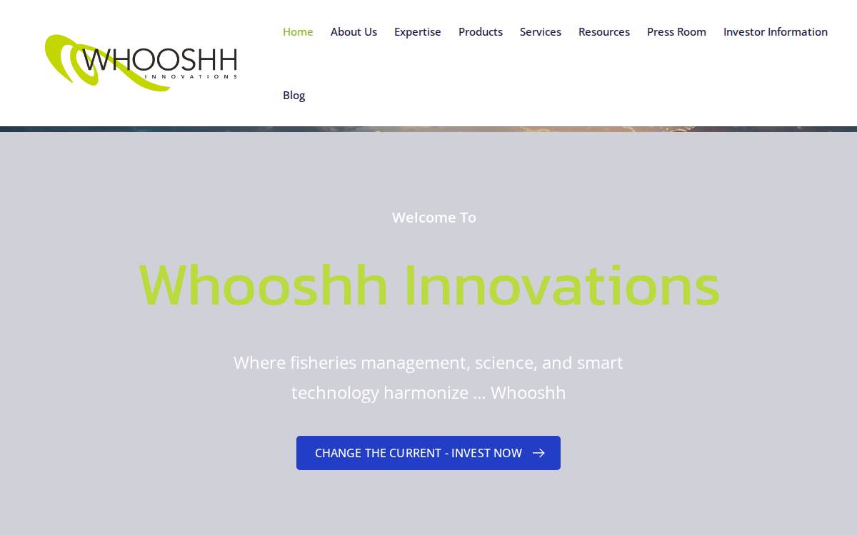 Whooshh Innovations website preview