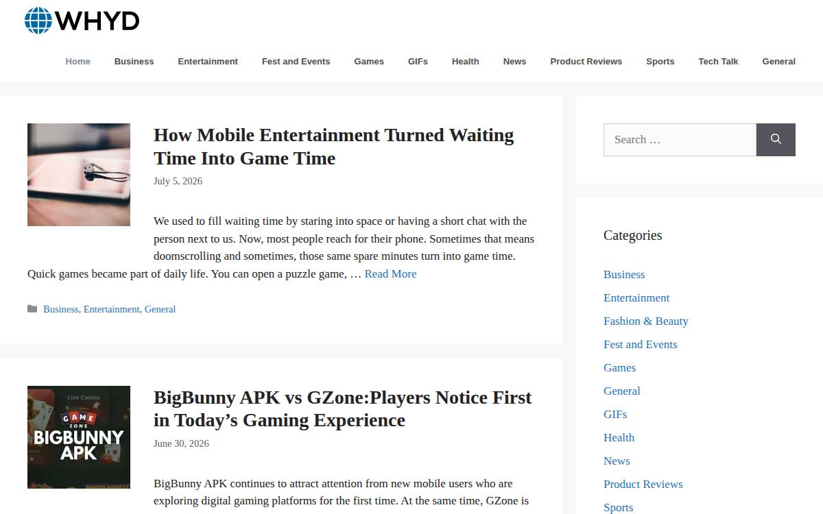 Whyd website preview