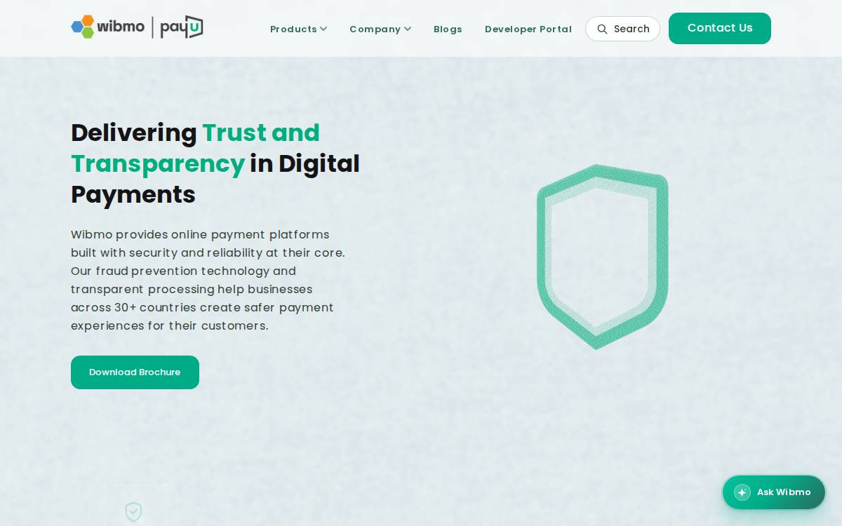 Wibmo website preview