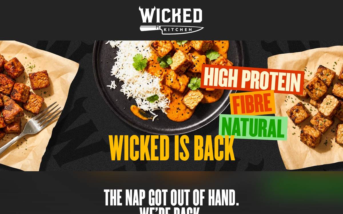 Wicked Foods website preview