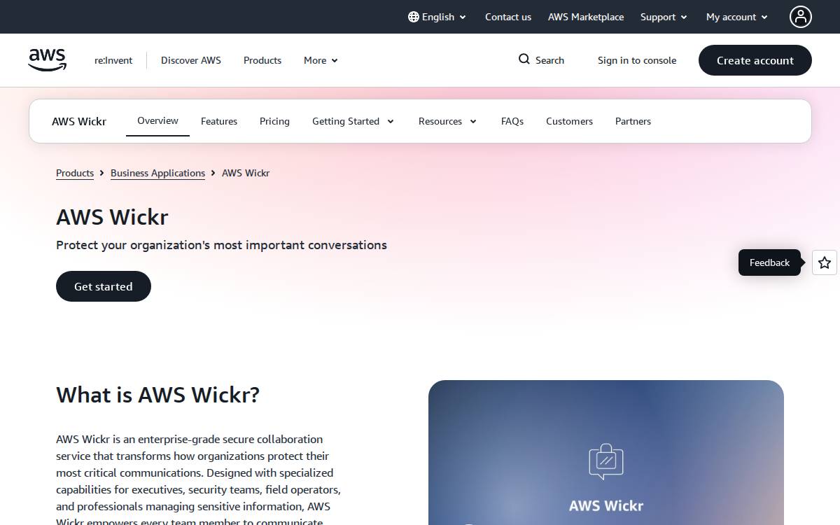 Wickr website preview