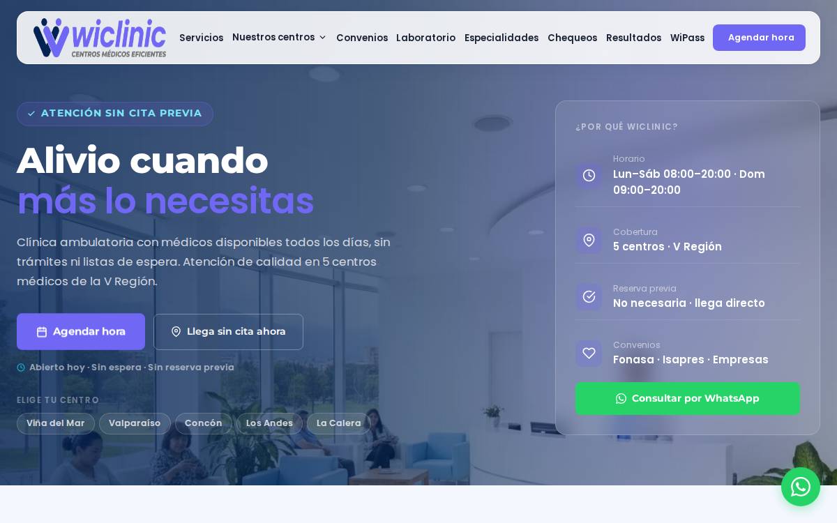 Wiclinic website preview