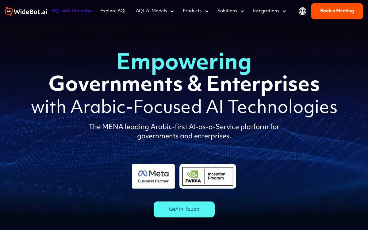 WideBot website preview