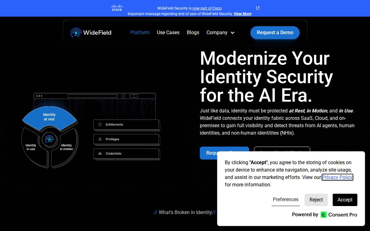 WideField website preview