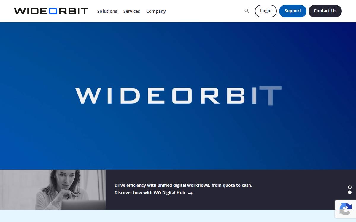 WideOrbit website preview
