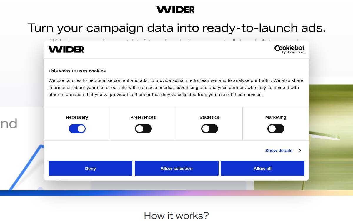 Wider website preview