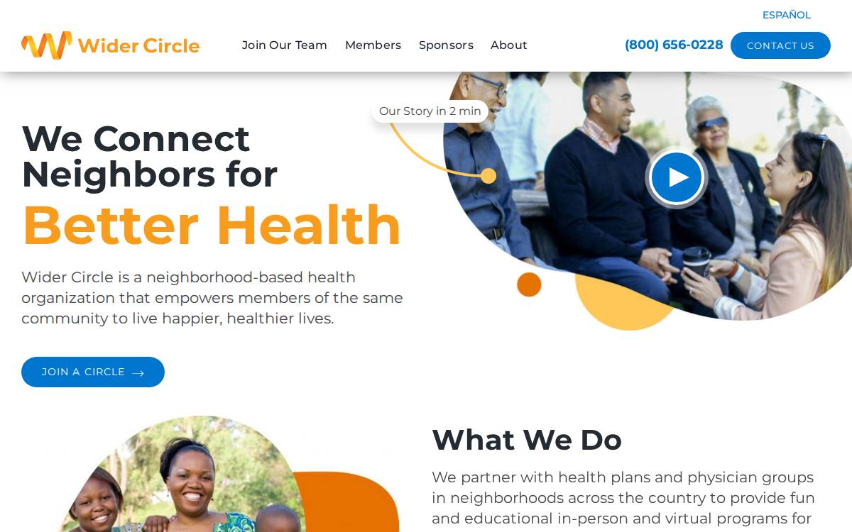 Wider Circle website preview