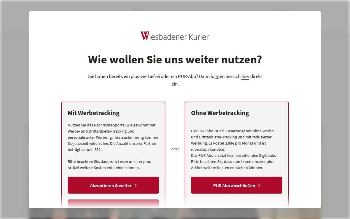 Wiesbadener Kurier website preview