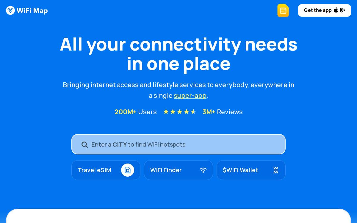WiFi Map website preview