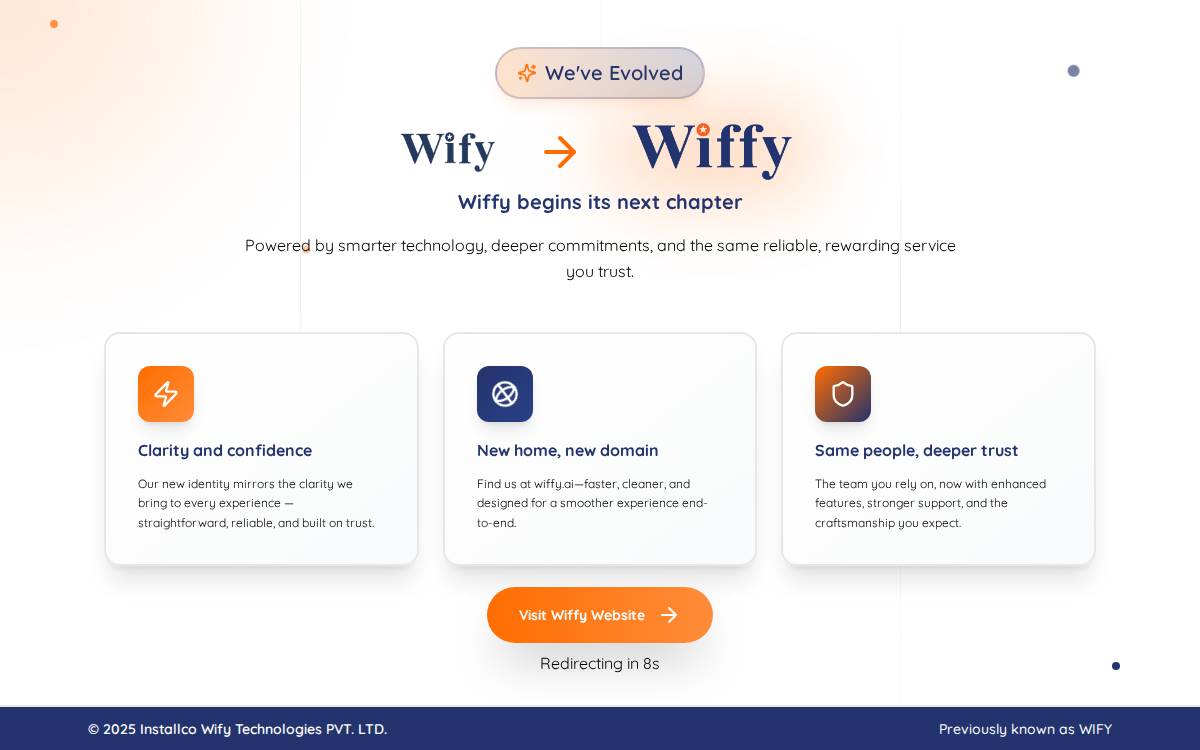 Wify website preview